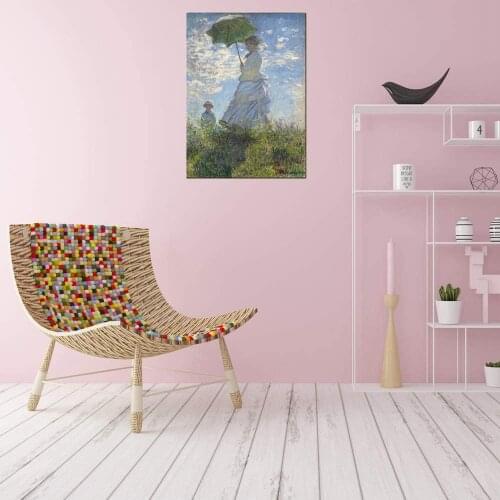Home Wall Painting Camille Monet and son Jean On The Hill For Home Decoration Painting Canvas Reproduction Custom