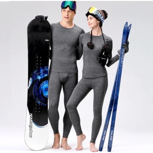 Men Women Skiing Underwear Set Winter Sports Quick Dry Thermal Underwear Ski clothing Outdoor running fitness tights