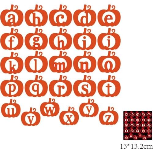 Craft Metal Cutting Dies Cut Die Mold Halloween Pumpkin Alphabet Letter Scrapbook Paper Craft Knife Blade Punch Stencils Dies