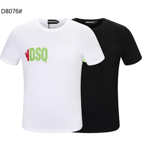 DSQ PHANTOM TURTLE Mens Short Sleeve Logo Series Graphic T-Shirt Men Fashion Print Cotton Tees Breathable Quality Tops D8076