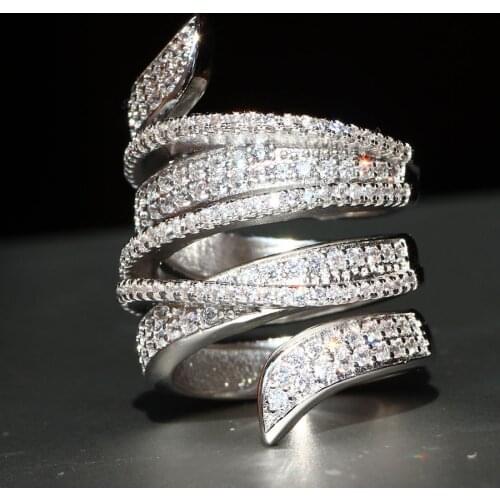 YaYI Fine Jewelry Fashion Princess Claw Set Cut White Cubic Zirconia Silver Color Engagement Wedding Party Lovers Gift Rings