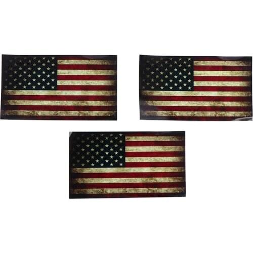 4Pcs Mini USA Flag Stickers Decal Car Motorcycle Phone Tablet Sticker 6.5*11.5CM Car Decoration