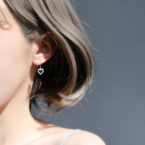 OBEAR Charm White Zircon Heart-shaped Fashion Jewelry Romantic Pure Siver Plated Gift For Women Wedding Jewelry