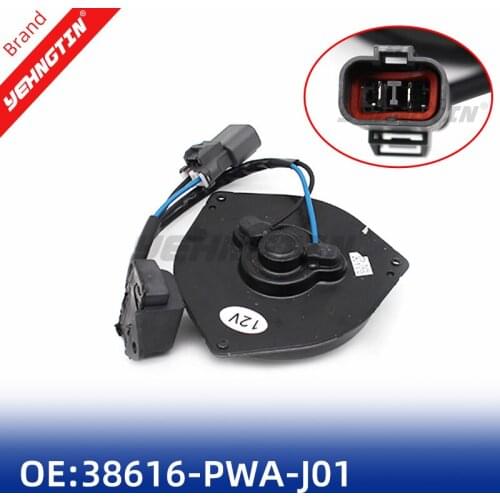 OEM:38616-PWA-J01 38616-RNA-A01 Condenser Cooling Fan Motor Assembly For Honda Fit Civic CR-V Engine Radiator Cooling Fan Motor