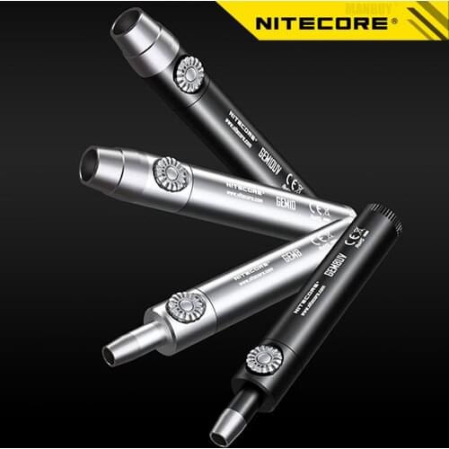 Wholesale nitecore GEM8 GEM10UV Jeweler Light 800 Lumen CREE XP-L HI V3 LED flashlight Torch Without 18650 Battery Free Shipping