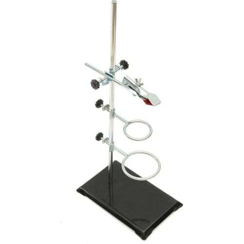 40cm High Retort Stand Iron Stand With Clamp Clip 1 Set Laboratory Ring Stand Educational Equipment School Education Supplies