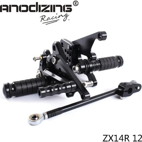 Full CNC Aluminum Motorcycle Adjustable Rearsets Rear Sets Foot Pegs For KAWASAKI ZX14R 2012 2013 2014 2015 2016