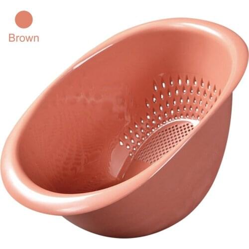 Homehold Kitchen Hollow Drain Basket Vegetable Fruit Basket Colander Portable Rice Washing Machine Sieve Basket Storage Tools