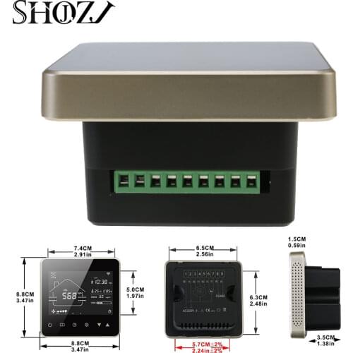 TUYA Wifi With RS485 CO2 PM2.5 Valve Switch Ventilation HVAC MVAC HRV Intelligent LCD Three Speed Control Fresh Air Controller