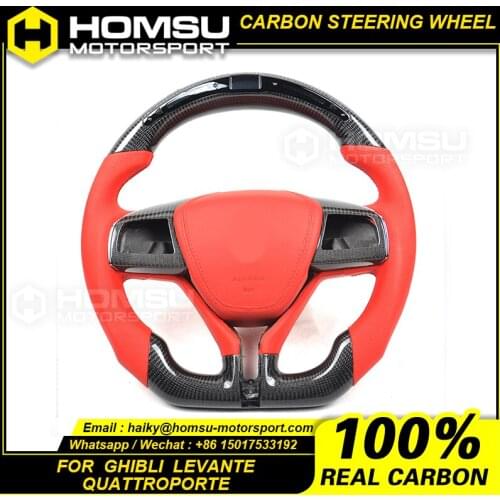 Custom Alcantar carbon fiber steering wheel For maserati ghibli levante quattroporte racing wheel convertible
