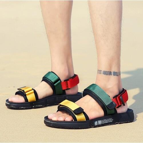 Summer Men Sandals Shoes Breathable Slippers Adult Male Tenis Sandals with Platform Stylish Outdoor Beach Sandals Anti-skid