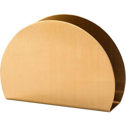 Nordic Home and Wedding Decoration Table Napkin Holder Rack Gold Plated Stainless Steel Storage Tower Holder for Hotel