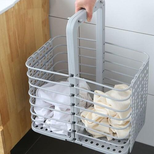 Bathroom Storage Baskets Foldable Dirty Laundry Basket Floor Type Storing Dirty Clothes Household Bath Products Storage Basket