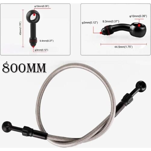 Steel Braided For Dirt Bike Motorcycle Hydraulic Brake Booster Line Clutch Oil Hose Line Tube 800-1200mm