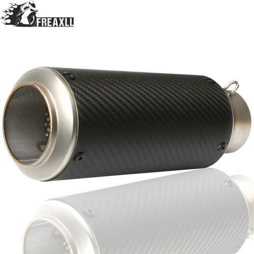 Universal 61MM Motorcycle Exhaust Pipe With Muffler Moto Pit Bike Pot Escape For aprilia rsv4 honda grom suzuki sv 650 honda msx