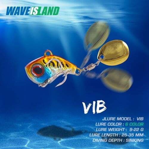 WAVEISLAND Vibration Fishing Lure 9-22g fast rotation whirlwind Metal Fishing Bait Articulos De Pesca Tackle Isca Artificial