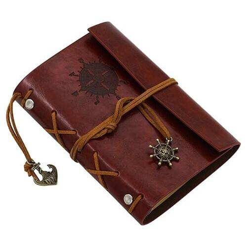 Retro Anchors Faux Leather Cover Notebook Journal Traveler Book Diary Blank String