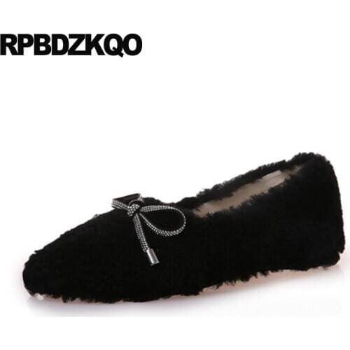 Casual fashion china high quality rubber sole ladies slip on bow chinese round toe designer shoes women luxury 2019 flats black