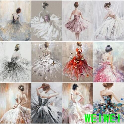 Ballet Woman Full Square Diamond Painting 5D Diamond Mosaic Portrait Picture Of Rhinestones Embroidery Art Home Decor weiwei