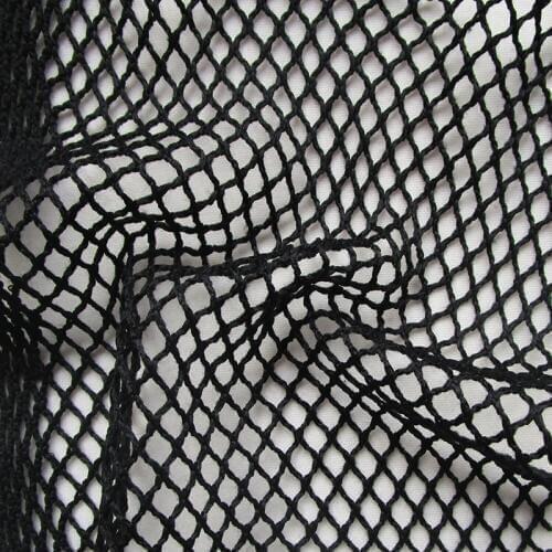 1 yard French Rhombic Plaid Mesh Fabric Fashion Casual Patchwork Clothes Openwork Apparel White Net Fabric Handmade Sewing Cloth