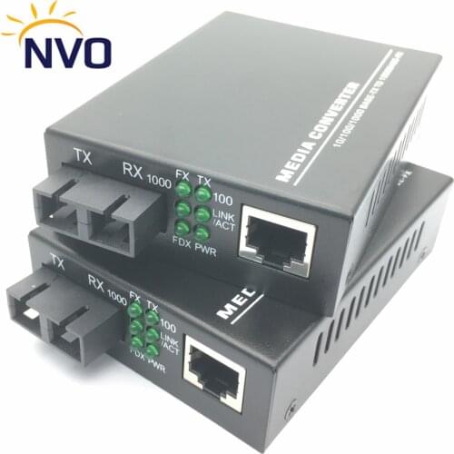 10/100/1000M Dual Fibre,MM,SC,External Power Supply,Euro Charger,2KM,Gigabit Ethernet Fiber Media Converter Switch