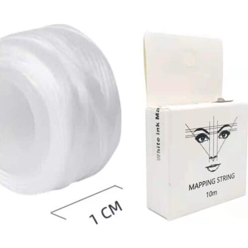 10m Permanent Makeup Eyebrow Marke White/Black Pre-Inked Microblading Mapping String Thread Brow Positioning Tool Accessory
