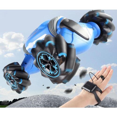2.4G UK1024 RC Stunt Car Drift Twist Off Road Car With Light 4WD Deformable Watch Gesture Sensor Kids Remote Control vehicle