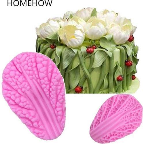 2PCS/Lot Leaves Silicone Cake Decorating Mold Cake Edge Decorating Leaf Shape Fondant Mold Bakeries Shop Baking Mold