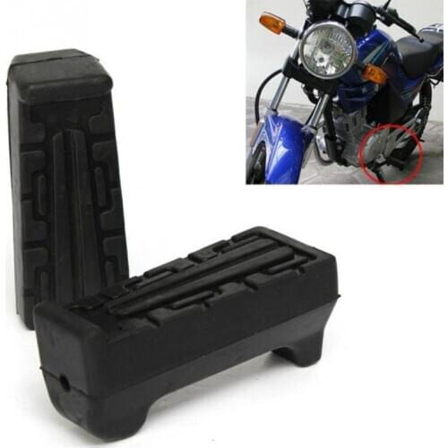 2Pcs Black Front Foot Rest Peg Rubbers Footrest Handlebars 125