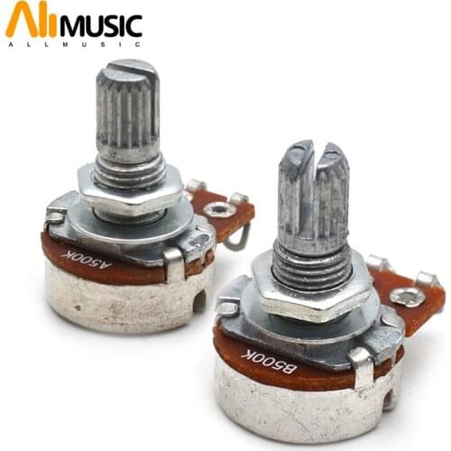 4Pcs A500k B500k 15mm ELectric Bass Guitar Volume Tone Pots Audio Tone Switch Potentiometer Electric guita pot