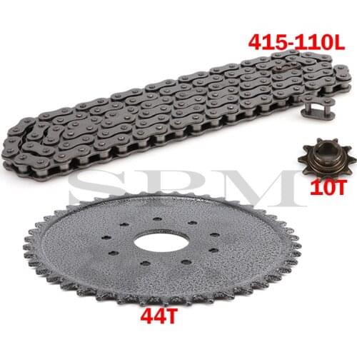 415 with drive sprocket and chain 110 links suitable for 49CC 60CC 80CC motorcycle
