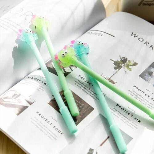 48 pcs Gel Pens Cartoon Cactus black colored kawaii gift gel-ink pens pens for writing Cute stationery office school supplies