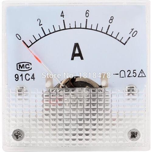 91C4 0-10A Ampere Needle Panel Meter Amperemeter 91C4