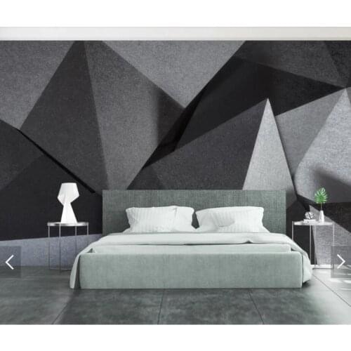 3D Abstract Geometric Wallpaper Mural for Living Room TV Sofa Backdrop Grey Contact Paper Wall Papers Home Decor