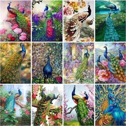 DIY 5D Diamond Painting Cartoon Peacock Diamont Embroidery Animal Cross Stitch Full Round Drill Resin Home Decor Manual Art Gift