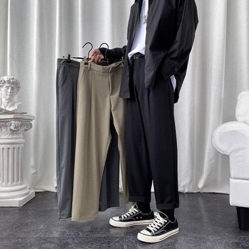 New Men‘s Harajuku Korean Fashions Harem Pants 2021 Man Streetwear Black Wide Leg Pants Male Vintage Casua Joggers Pants 5XL