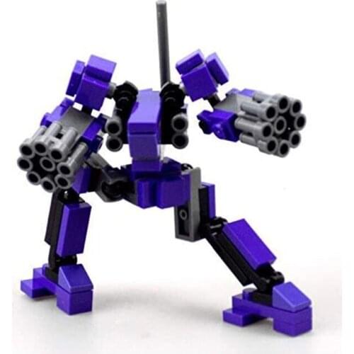 Original Design Mecha Warrior Building Blocks Toys For Children Armor Robots Anime Model 6.5cm Assemble Action Figure Doll