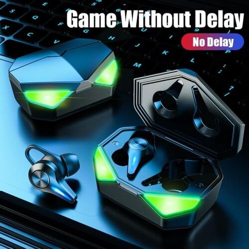 TWS Gaming Headsets No Delay Bluetooth Earphones Touch Control Wireless Headphones with Mic Noise Canceling Waterproof Earbuds