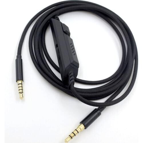 Audio Control Cable for Logitech G233 G433 Oxygen Free Copper Audio Cable Line for Logitech G PRO X Headset 200CM