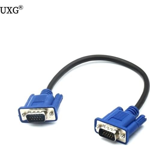 30cm 50cm VGA Cable Male to MaleBraided Shielding High Premium HDTV VGA computer tv display signal short cable 0.3m/0.5m/1.3m