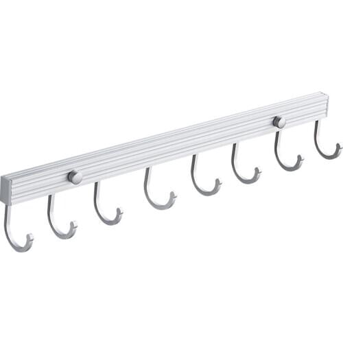 Space aluminum free punching kitchen hook wall hanging rack coat hook kitchen bathroom hanging spatula hook hanger LL5291604