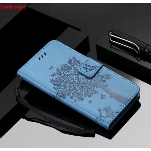 Flip Frame Card Slot Leather Covers For Fundas iphone XR XS Max 11 Pro Max Stand Case Flower Butterfly Cat Tree Embossing