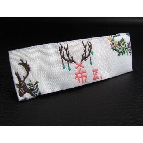 Colorful custom clothing labels, custom sewing label cloth label with logo garment labels separate cut or folded