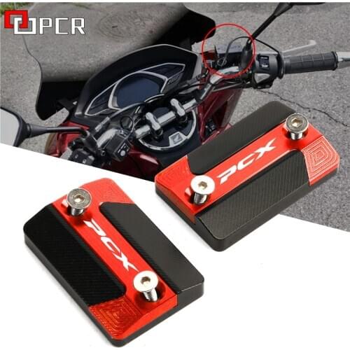 Motorcycle CNC Aluminum Front Brake Master Cylinder Fluid Reservoir Cover Cap For HONDA PCX 125 PCX 150 PCX125 PCX150 2018 2019
