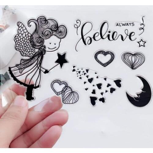 Magic Girl Clear Stamps Scrapbooking Rubber Stamp Handmade DIY Decoration Craft Supplies Stamps for Card Making Silicone Stamp