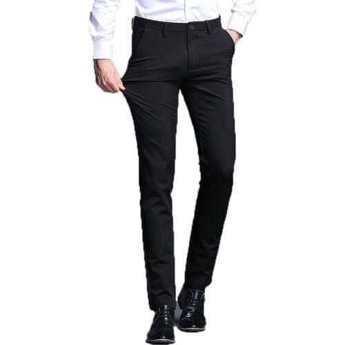 Men Suit Pants 2020 Men England Style Dress Pants Straight Business Office Trousers Mens Formal Pants Male Pantalon Hombre 36