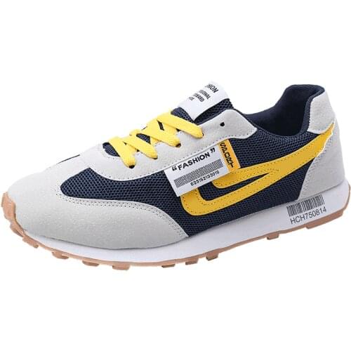 Mens Running Shoes Breathable Mesh Jogging Sneakers Antiskid Wear-Resistant Men Sport Shoes Outdoor Walking Athletic Footwear