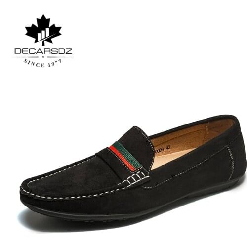 DECARSDZ Man Loafer Shoes 2021 Spring Fashion Men Casual Shoes For Men Comfy Suede Slip-On New Classic Moccasins Boat Shoes Men