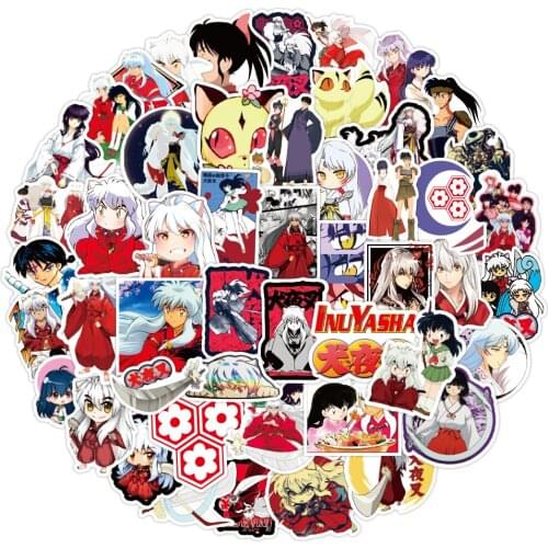 10/50pcs Cartoon Japanese Anime Inuyasha Stickers Waterproof Cute Decal Sticker for Suitcase Laptop Guitar Skateboard Graffiti