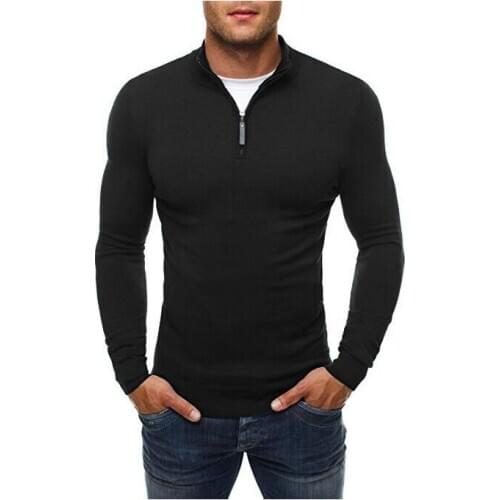 MRMT 2021 Brand New Mens Sweatshirts Leisure Zipper Fashion Solid Color Pullover for Male High-collar Sweater Sweatshirt